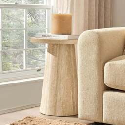 DUSK Talia Side Table - Stone Marble Effect - thumbnail 2