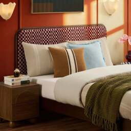 DUSK Seoul Bed Frame - Red Checkerboard - King Size - thumbnail 7
