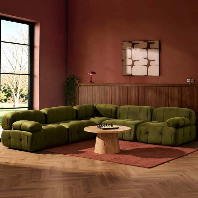 DUSK Bondi Large Right Hand Corner Sofa - Rich Green - image 1