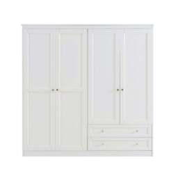 DUSK Ruby 4 Door Wardrobe  - White - thumbnail 3