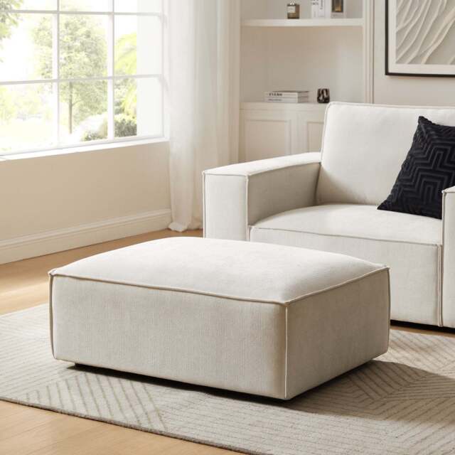 DUSK Brooklyn Pouffe - Ivory - image 1