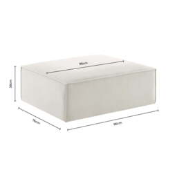 DUSK Brooklyn Pouffe - Ivory - thumbnail 7