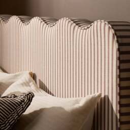 DUSK Wavy Ottoman Storage Bed - Chocolate Stripe - King Size - thumbnail 3