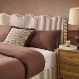 DUSK Wavy Ottoman Storage Bed - Chocolate Stripe - King Size - thumbnail 8