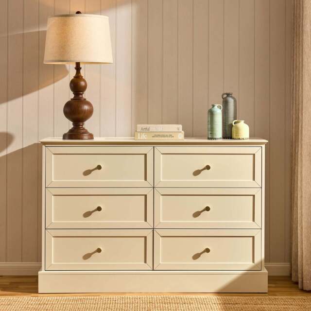 DUSK Ruby 6 Drawer Chest - Cream - image 1