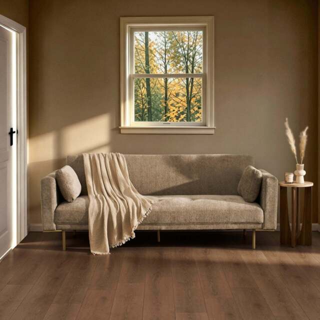 DUSK Hudson Click Clack Sofa Bed - Textured Mushroom - image 1
