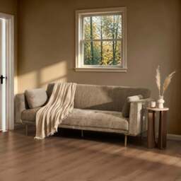DUSK Hudson Click Clack Sofa Bed - Textured Mushroom - thumbnail 2