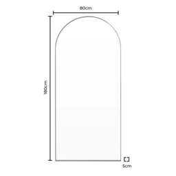 DUSK Arched Full Length Mirror - Black - thumbnail 3