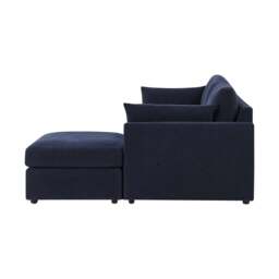 DUSK Miami Right Hand Chaise Sofa - Chenille Navy - thumbnail 5