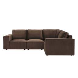 DUSK Brooklyn Small Right Hand L-Shape Sofa - Cappuccino - thumbnail 3