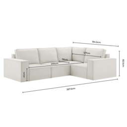 DUSK Brooklyn Small Right Hand L-Shape Sofa - Cappuccino - thumbnail 7