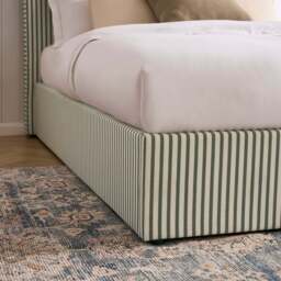 DUSK Ascot Ottoman Storage Bed - Sage Stripe - Double - thumbnail 8