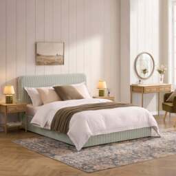 DUSK Ascot Ottoman Storage Bed - Sage Stripe - Double - thumbnail 5