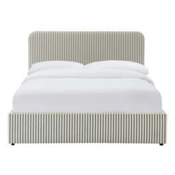 DUSK Ascot Ottoman Storage Bed - Sage Stripe - Double - thumbnail 9