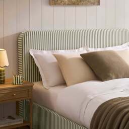 DUSK Ascot Ottoman Storage Bed - Sage Stripe - Double - thumbnail 2