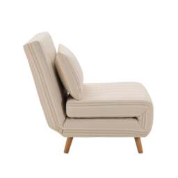 DUSK Seattle Single Click Clack Sofa Bed - Natural Stitched Stripe - thumbnail 4