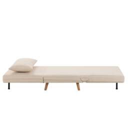 DUSK Seattle Single Click Clack Sofa Bed - Natural Stitched Stripe - thumbnail 5