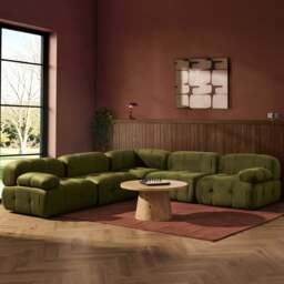 DUSK Bondi Large Left Hand Corner Sofa - Rich Green - thumbnail 1