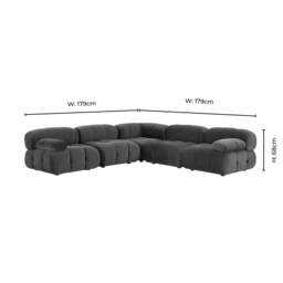DUSK Bondi Large Left Hand Corner Sofa - Rich Green - thumbnail 7