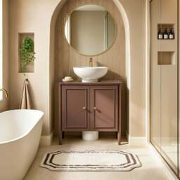 DUSK Posy Under Sink Bathroom Cabinet - Mocha - thumbnail 1