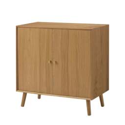 DUSK Heidi Oak 2 Door Storage Unit - Light Wood - thumbnail 5