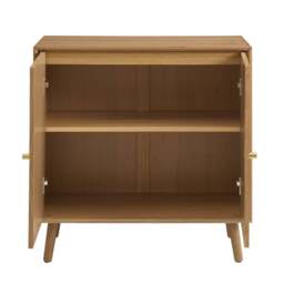 DUSK Heidi Oak 2 Door Storage Unit - Light Wood - thumbnail 6