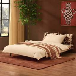 DUSK Seattle Double Click Clack Sofa Bed - Brown Cow Print - thumbnail 2