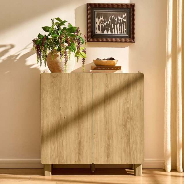 DUSK Avalon 2 Door Sideboard - Light Oak Effect - image 1