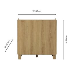 DUSK Avalon 2 Door Sideboard - Light Oak Effect - thumbnail 9