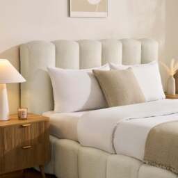 DUSK Cheshire Boucle Ottoman Storage Bed - Off White - King Size - thumbnail 2