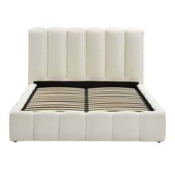 DUSK Cheshire Boucle Ottoman Storage Bed - Off White - King Size - thumbnail 6