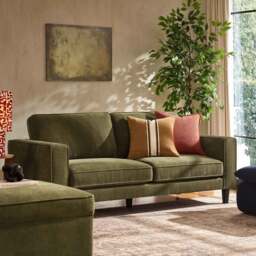 DUSK Soho 3 Seater Sofa - Chenille Olive - thumbnail 2