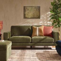 DUSK Soho 3 Seater Sofa - Chenille Olive