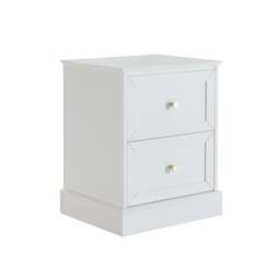 DUSK Ruby 2 Drawer Bedside Table - Warm White - thumbnail 4