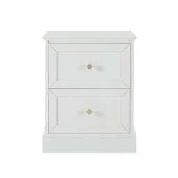 DUSK Ruby 2 Drawer Bedside Table - Warm White - thumbnail 3