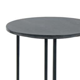 DUSK Leana Round Side Table - Dark Marble - thumbnail 7