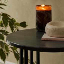 DUSK Leana Round Side Table - Dark Marble - thumbnail 3
