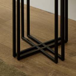 DUSK Leana Round Side Table - Dark Marble - thumbnail 4