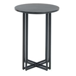 DUSK Leana Round Side Table - Dark Marble - thumbnail 6
