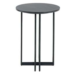 DUSK Leana Round Side Table - Dark Marble - thumbnail 5