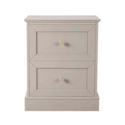 DUSK Ruby 2 Drawer Bedside Table - Taupe - thumbnail 4
