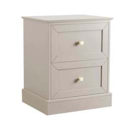 DUSK Ruby 2 Drawer Bedside Table - Taupe - thumbnail 3