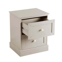 DUSK Ruby 2 Drawer Bedside Table - Taupe - thumbnail 5