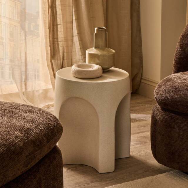 DUSK Haven Side Table - Stone Effect - image 1