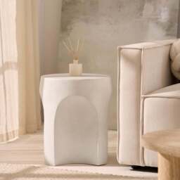 DUSK Haven Side Table - Stone Effect - thumbnail 3