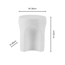 DUSK Haven Side Table - Stone Effect - thumbnail 8
