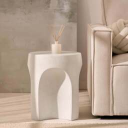 DUSK Haven Side Table - Stone Effect - thumbnail 2