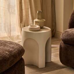 DUSK Haven Side Table - Stone Effect
