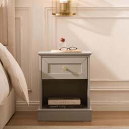 DUSK Ruby 1 Drawer Nightstand - Taupe
