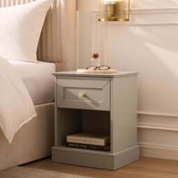 DUSK Ruby 1 Drawer Nightstand - Taupe - thumbnail 2